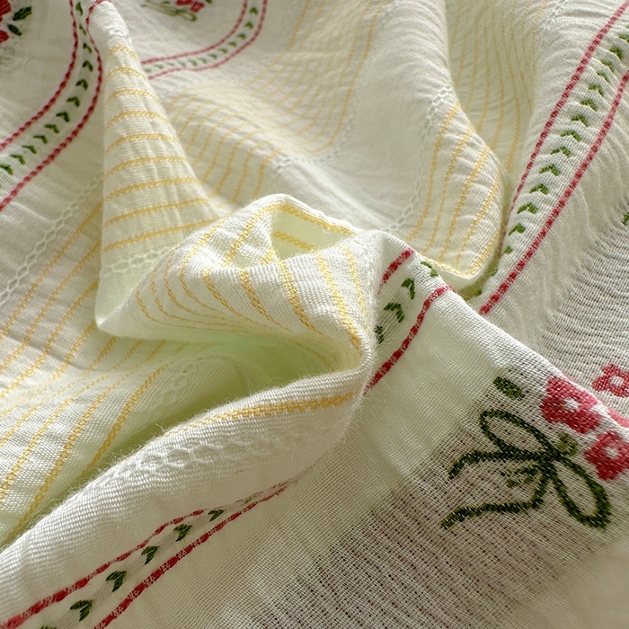 91家纺网 家纺一手货源 找家纺 田野 2025新款全棉水洗棉提花四件套 飘带