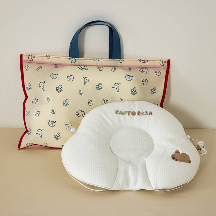 91家纺网 家纺一手货源 找家纺 （总）昕科 2025新款A类母婴-卡皮巴拉软管婴童定型枕（送礼袋）