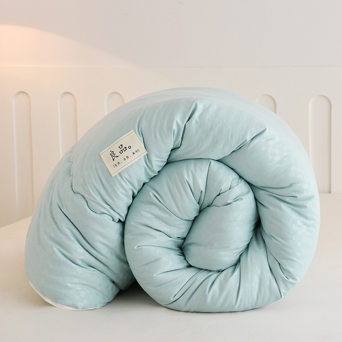 91家纺网 家纺一手货源 找家纺 易展家居 2025新款良品水洗棉大豆被 良品-蓝