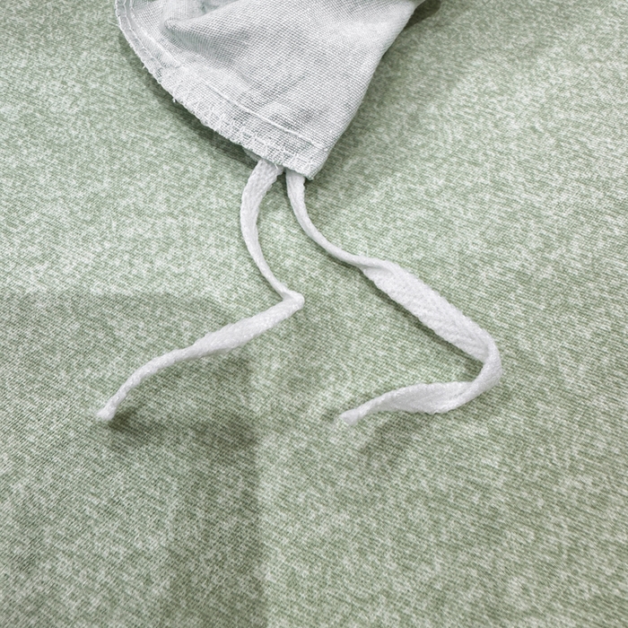 91家纺网 家纺一手货源 找家纺 凌鼎 2025新款100%全棉磨毛四件套数码印花加厚纯棉磨毛四件套 叶初开绿