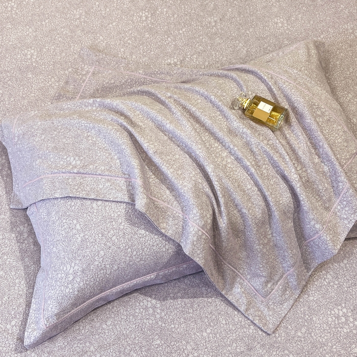 91家纺网 家纺一手货源 找家纺 凌鼎 2025新款100%全棉磨毛四件套数码印花加厚纯棉磨毛四件套 悦枝紫