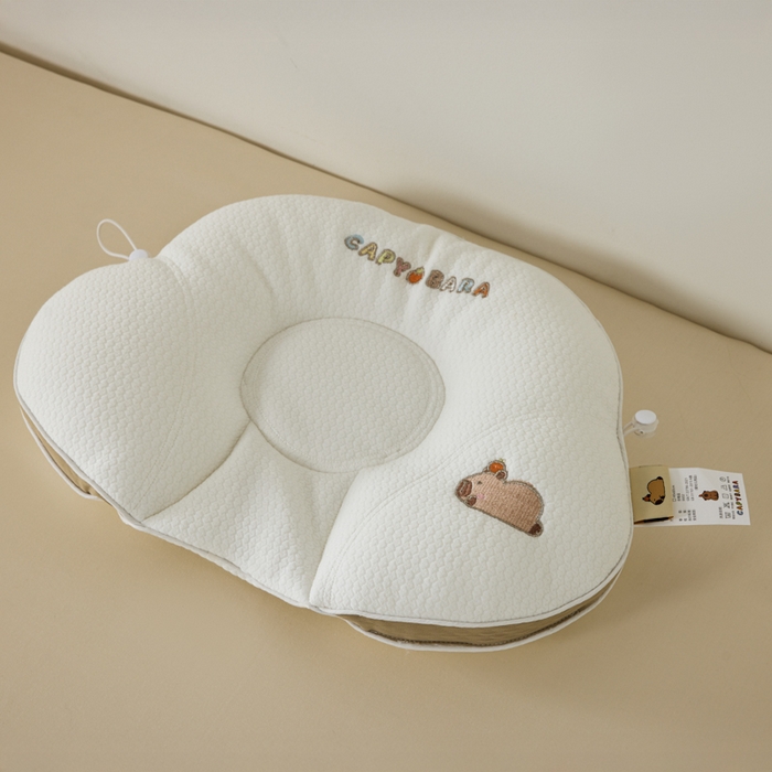 91家纺网 家纺一手货源 找家纺 昕科 2025新款A类母婴-卡皮巴拉软管婴童定型枕（送礼袋） 卡皮巴拉-软管婴儿定型枕30x50cm/只