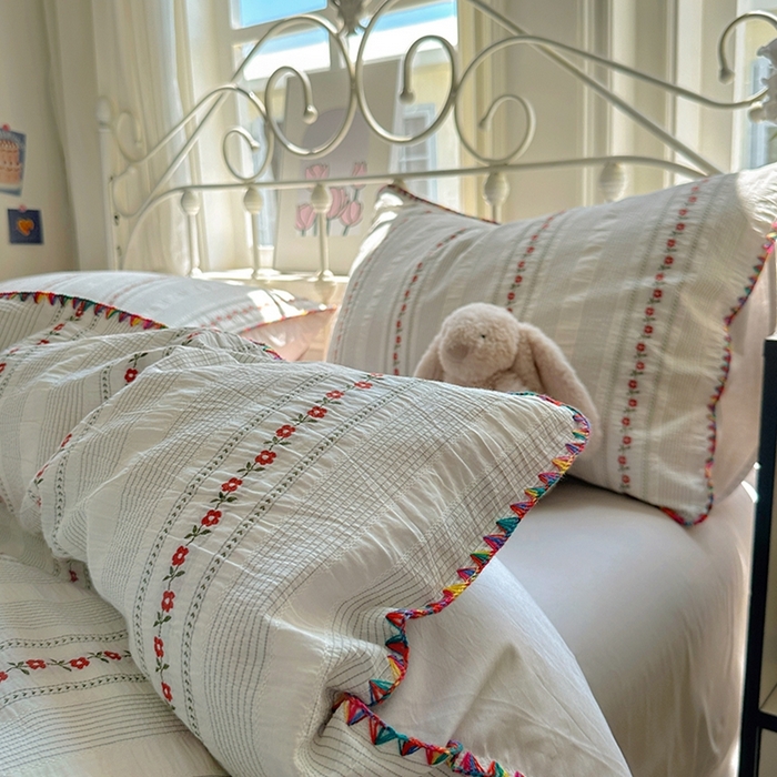 91家纺网 家纺一手货源 找家纺 （总）田野 2025新款全棉水洗棉提花四件套