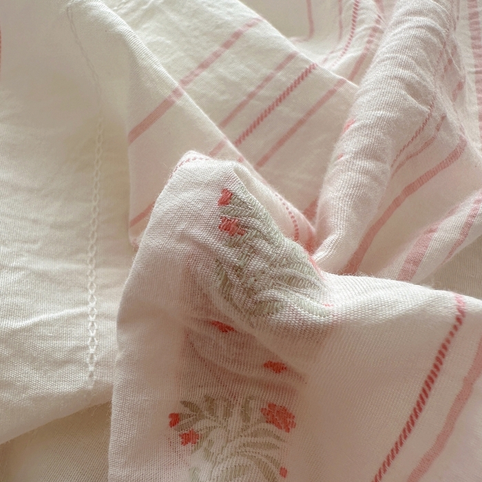 91家纺网 家纺一手货源 找家纺 田野 2025新款全棉水洗棉提花四件套 花颜