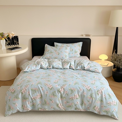 塞纳 2026新款铂金暖绒加厚磨毛单被套 佳期如梦