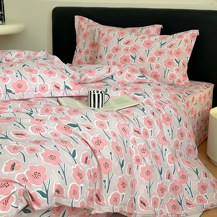 塞纳 2026新款铂金暖绒加厚磨毛四件套 满天星