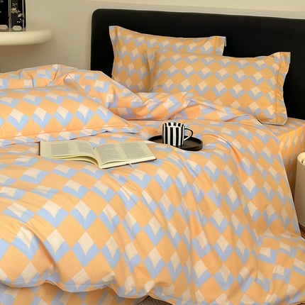 91家纺网 家纺一手货源 找家纺 （总）塞纳 2025新款铂金暖绒加厚磨毛四件套