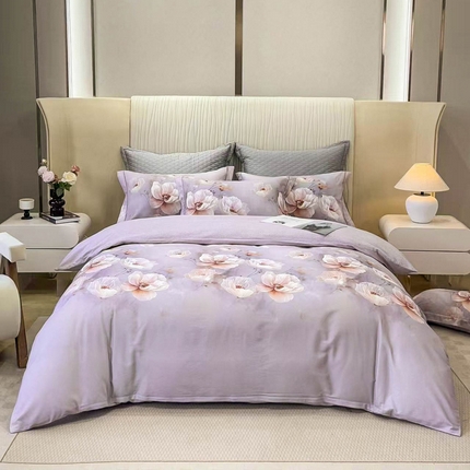 91家纺网 家纺一手货源 找家纺 （总）凌鼎 2025新款100%全棉磨毛四件套数码印花加厚纯棉磨毛四件套