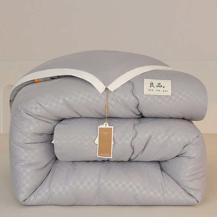 91家纺网 家纺一手货源 找家纺 易展家居 2025新款良品水洗棉大豆被 良品-灰