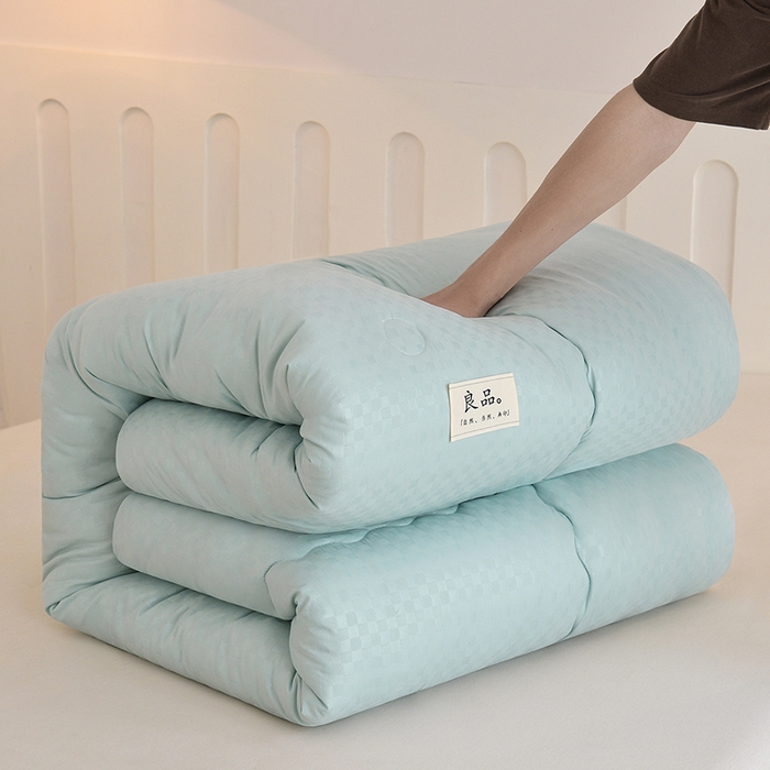 91家纺网 家纺一手货源 找家纺 易展家居 2025新款良品水洗棉大豆被 良品-蓝