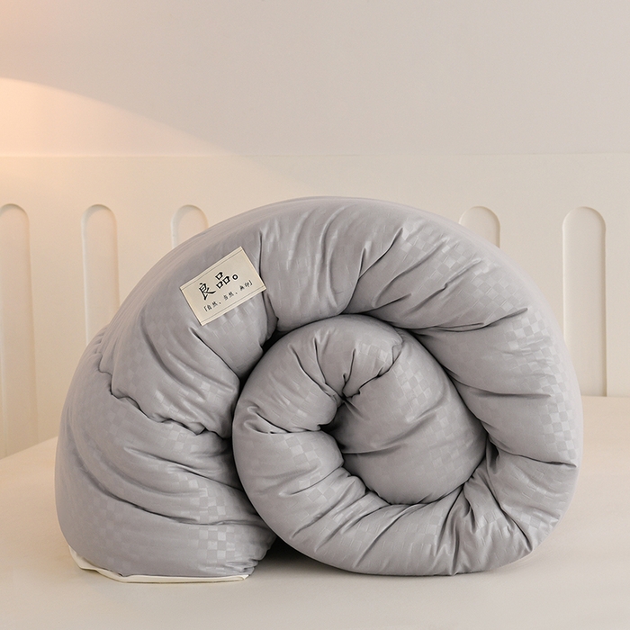 91家纺网 家纺一手货源 找家纺 易展家居 2025新款良品水洗棉大豆被 良品-灰