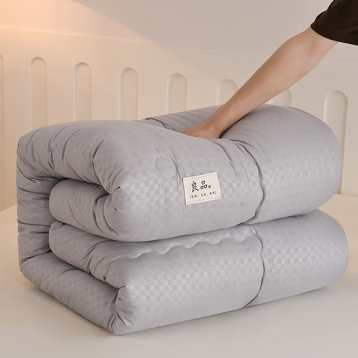 91家纺网 家纺一手货源 找家纺 易展家居 2025新款良品水洗棉大豆被 良品-灰