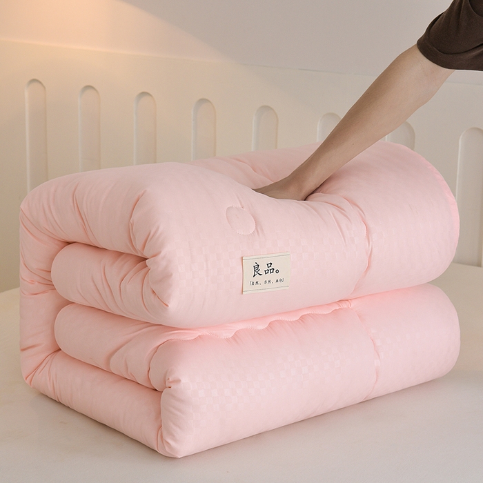 91家纺网 家纺一手货源 找家纺 易展家居 2025新款良品水洗棉大豆被 良品-粉