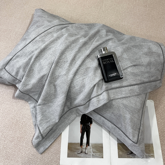 91家纺网 家纺一手货源 找家纺 凌鼎 2025新款100%全棉磨毛四件套数码印花加厚纯棉磨毛四件套 琥珀灰