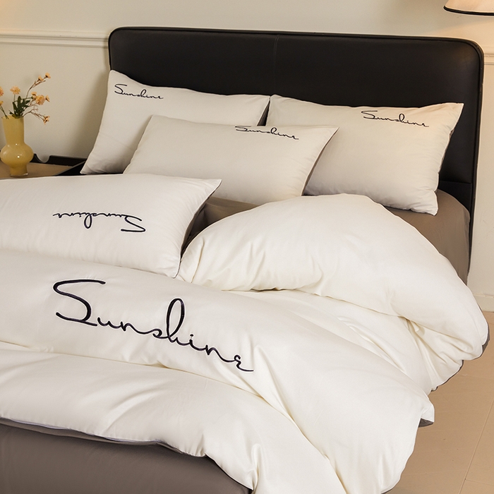 91家纺网 家纺一手货源 找家纺 （总）七仙女家纺 2025新款水洗磨毛刺绣轻奢简约系列单被套单品被套被套单件