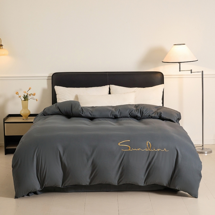 91家纺网 家纺一手货源 找家纺 （总）七仙女家纺 2025新款水洗磨毛刺绣轻奢简约系列单被套单品被套被套单件