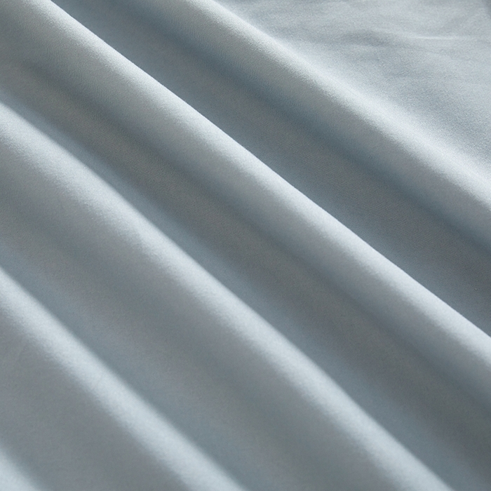 91家纺网 家纺一手货源 找家纺 七仙女家纺 2025新款水洗磨毛刺绣轻奢简约系列单被套单品被套被套单件 湖水蓝+兰灰