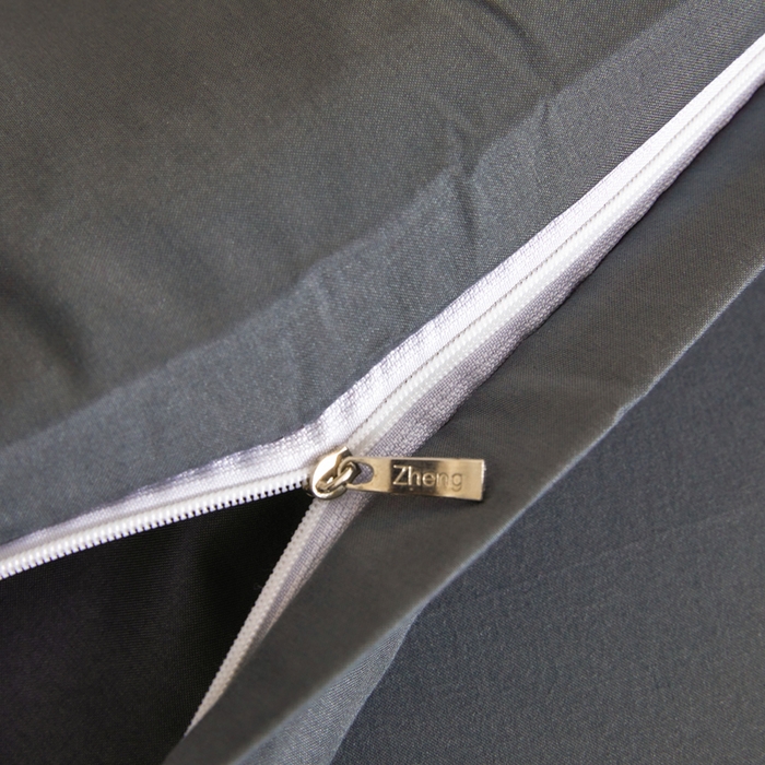 91家纺网 家纺一手货源 找家纺 七仙女家纺 2025新款水洗磨毛刺绣轻奢简约系列单被套单品被套被套单件 深灰