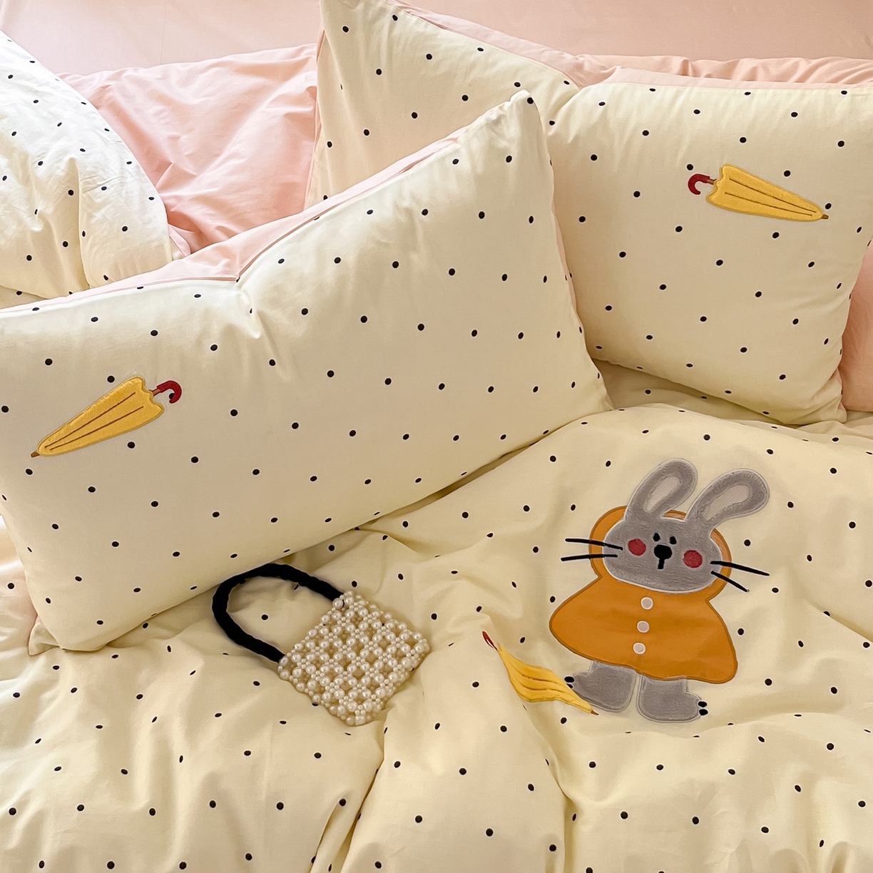 91家纺网 家纺一手货源 找家纺 （总）乐美家纺 2025新款亲肤舒适全棉纯棉贴布绣卡通系列四件套