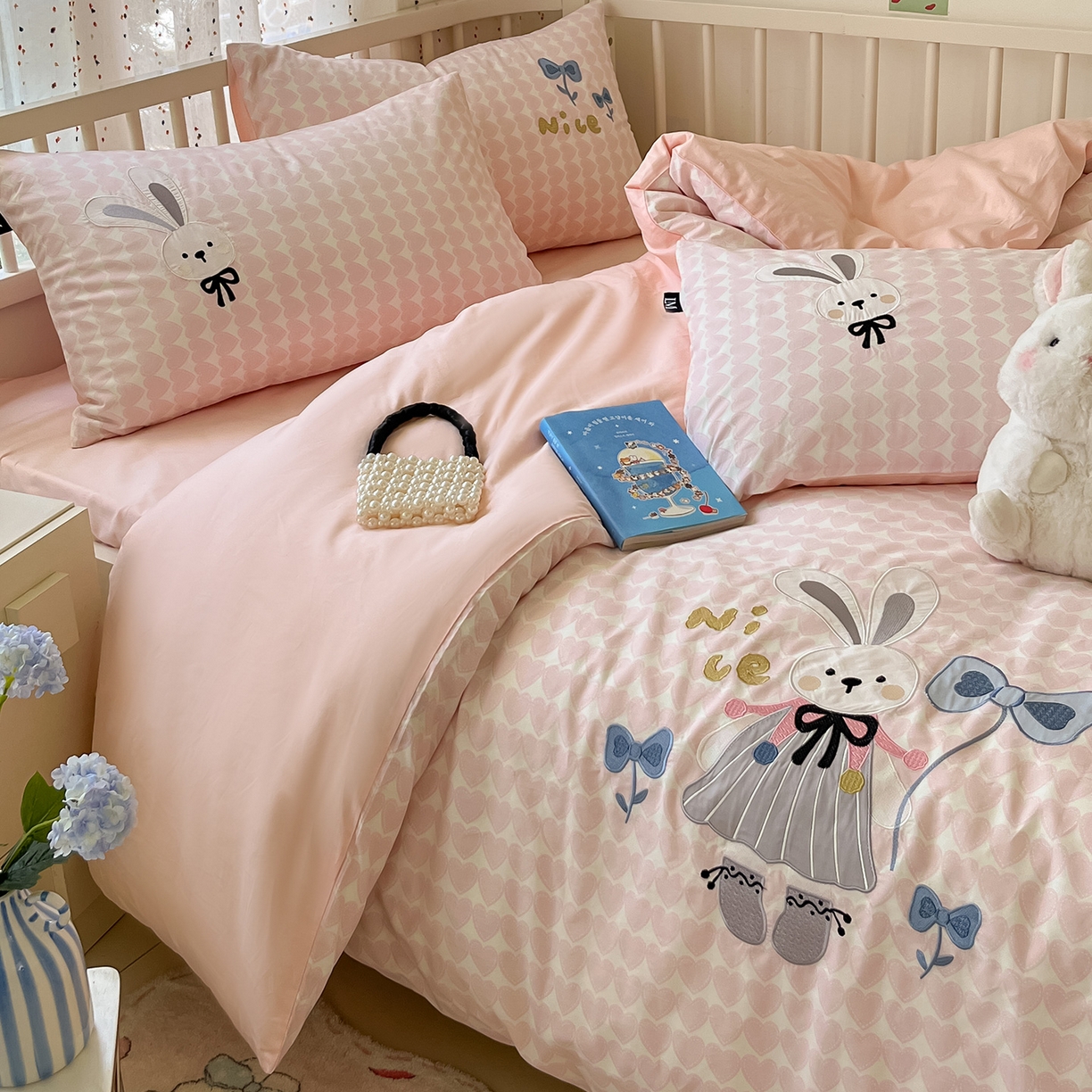 91家纺网 家纺一手货源 找家纺 （总）乐美家纺 2025新款亲肤舒适全棉纯棉贴布绣卡通系列四件套