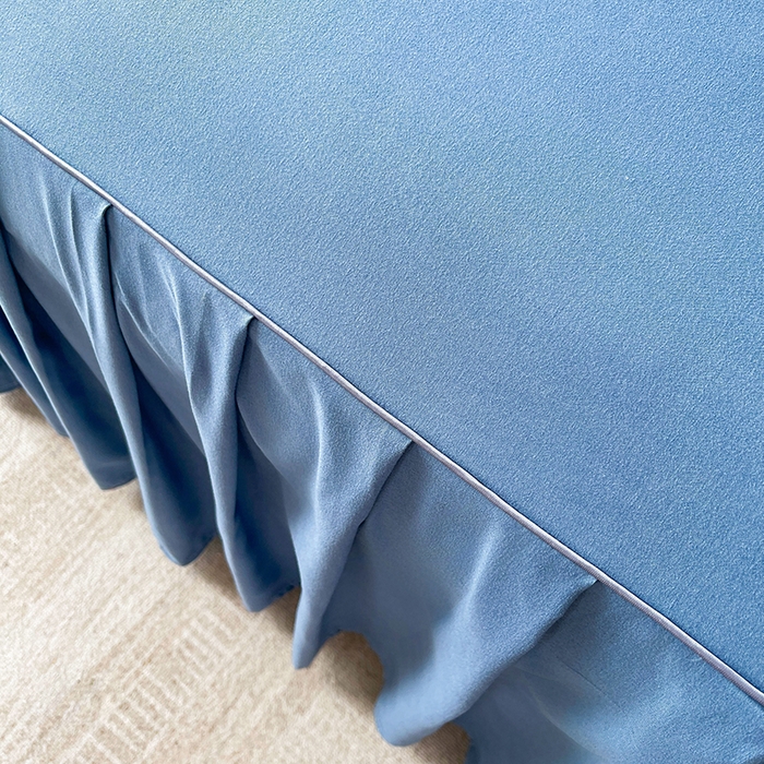 91家纺网 家纺一手货源 找家纺 七仙女家纺 2025新款水洗磨毛刺绣轻奢简约系列单床裙单品床裙床裙单件 繁星兰