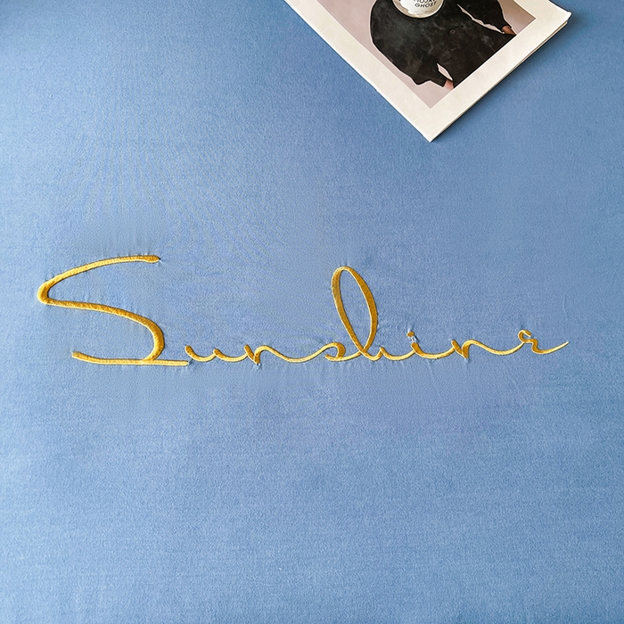 91家纺网 家纺一手货源 找家纺 七仙女家纺 2025新款水洗磨毛刺绣轻奢简约系列单床裙单品床裙床裙单件 繁星兰