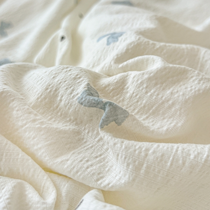 91家纺网 家纺一手货源 找家纺 仟网汇 2025新款云感皱皱纱简单款四件套 夏天