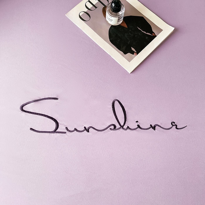 91家纺网 家纺一手货源 找家纺 七仙女家纺 2025新款水洗磨毛刺绣轻奢简约系列单床裙单品床裙床裙单件 香芋紫