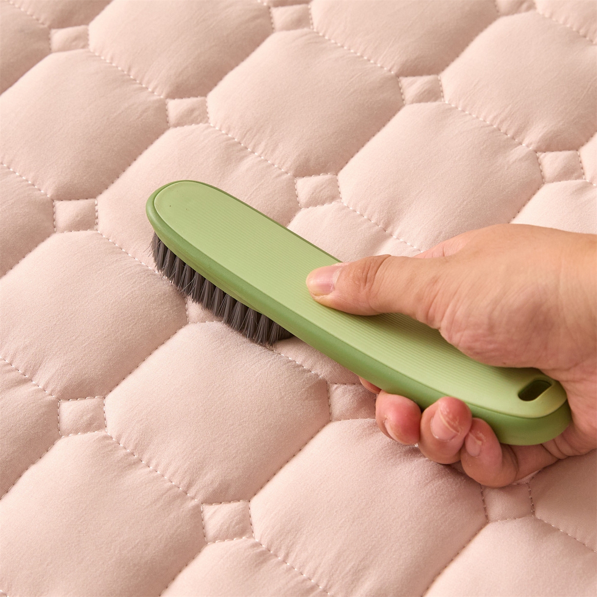 91家纺网 家纺一手货源 找家纺 雯豆家纺 2025新款简约水洗棉夹棉床笠-雅韵 雅韵-密合粉