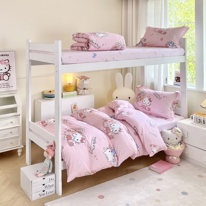 91家纺网 家纺一手货源 找家纺 （总）蘭菲家纺 2025新款三丽鸥系列全棉印花三件套、四件套