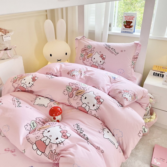 91家纺网 家纺一手货源 找家纺 （总）蘭菲家纺 2025新款三丽鸥系列全棉印花三件套、四件套