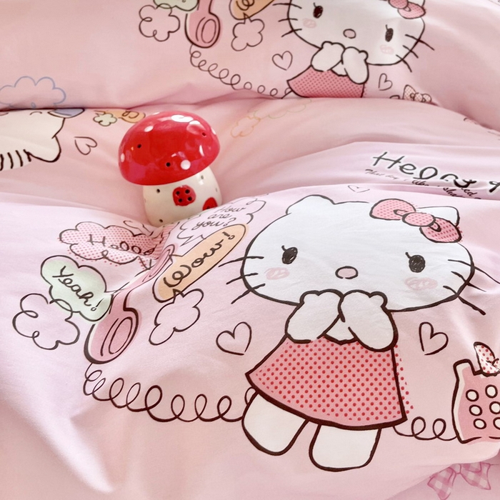 91家纺网 家纺一手货源 找家纺 （总）蘭菲家纺 2025新款三丽鸥系列全棉印花三件套、四件套