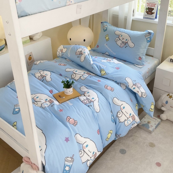 91家纺网 家纺一手货源 找家纺 （总）蘭菲家纺 2025新款三丽鸥系列全棉印花三件套、四件套