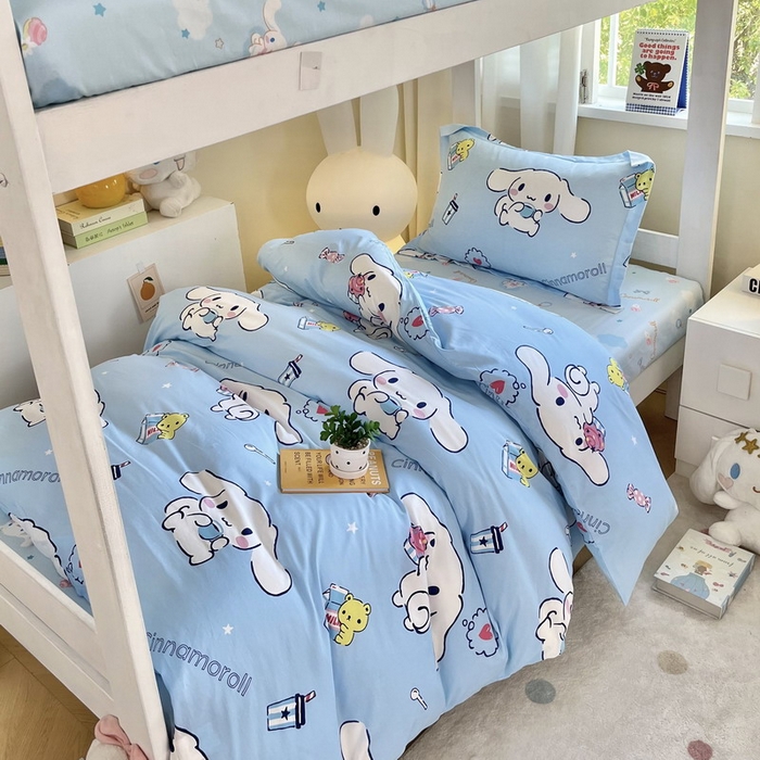 91家纺网 家纺一手货源 找家纺 （总）蘭菲家纺 2025新款三丽鸥系列全棉印花三件套、四件套