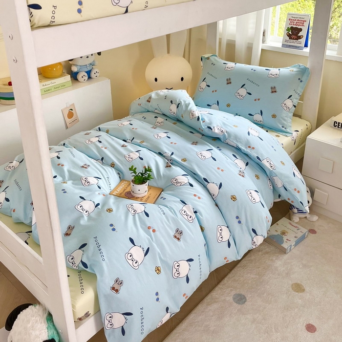 91家纺网 家纺一手货源 找家纺 （总）蘭菲家纺 2025新款三丽鸥系列全棉印花三件套、四件套