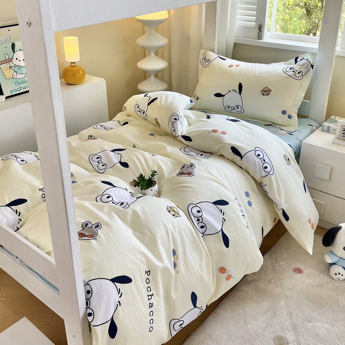 91家纺网 家纺一手货源 找家纺 （总）蘭菲家纺 2025新款三丽鸥系列全棉印花三件套、四件套