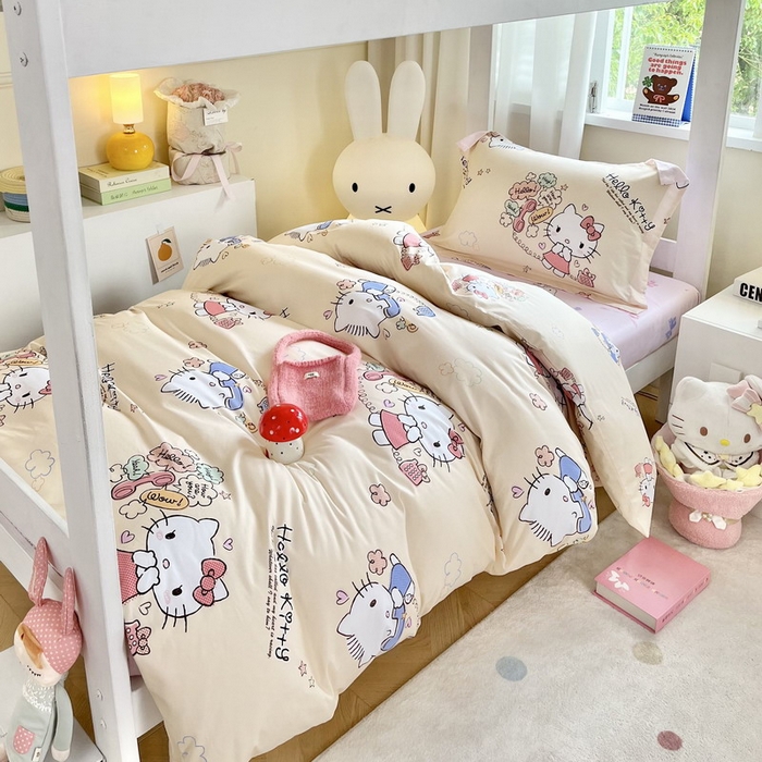 蘭菲家纺 2025新款三丽鸥系列全棉印花三件套、四件套 9分甜