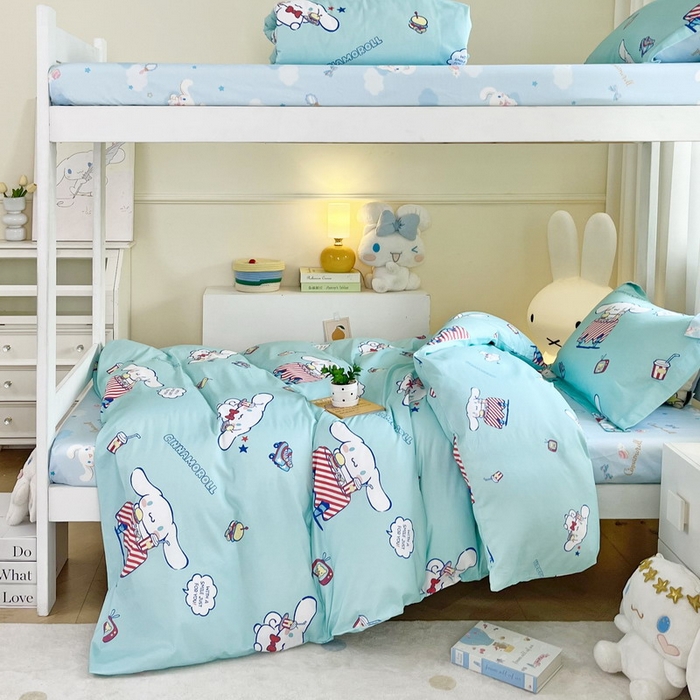 91家纺网 家纺一手货源 找家纺 蘭菲家纺 2025新款三丽鸥系列全棉印花三件套、四件套 聚餐