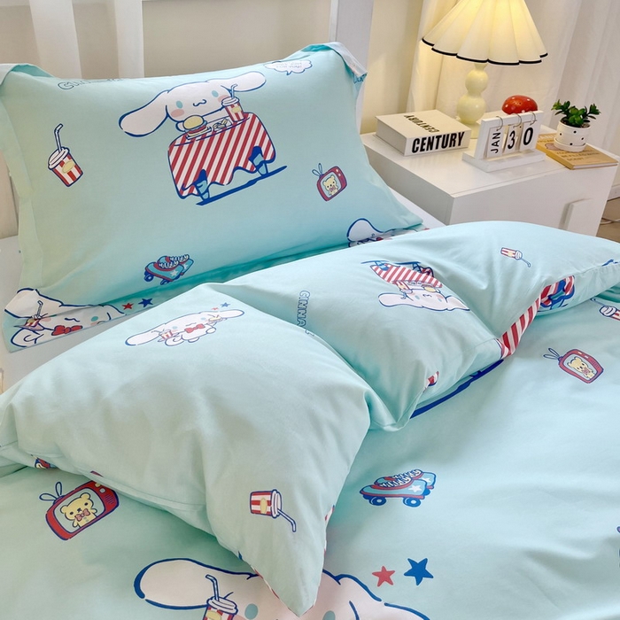 91家纺网 家纺一手货源 找家纺 蘭菲家纺 2025新款三丽鸥系列全棉印花三件套、四件套 聚餐