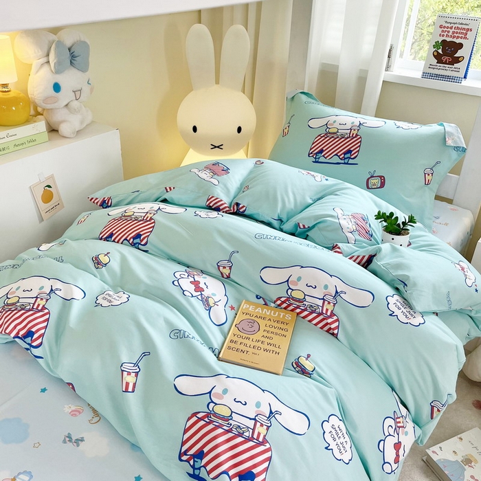 91家纺网 家纺一手货源 找家纺 蘭菲家纺 2025新款三丽鸥系列全棉印花三件套、四件套 聚餐