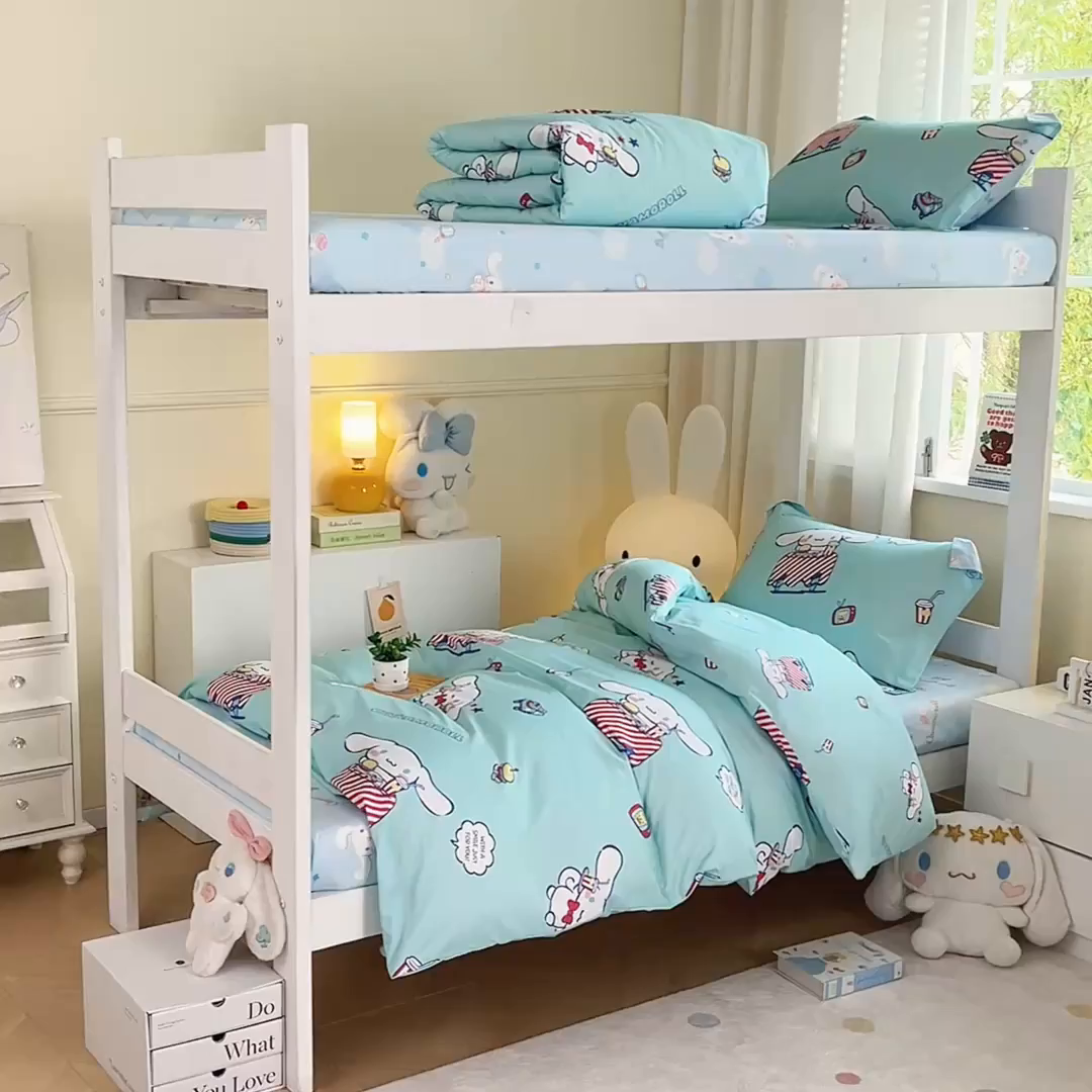 91家纺网 家纺一手货源 找家纺 蘭菲家纺 2025新款三丽鸥系列全棉印花三件套、四件套 聚餐