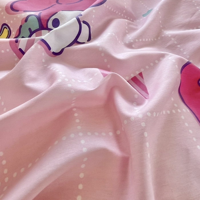 91家纺网 家纺一手货源 找家纺 蘭菲家纺 2025新款三丽鸥系列全棉印花三件套、四件套 美食家