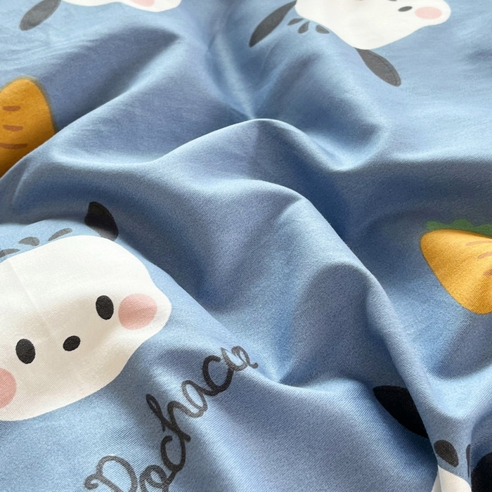 91家纺网 家纺一手货源 找家纺 蘭菲家纺 2025新款三丽鸥系列全棉印花三件套、四件套 小金豆-灰