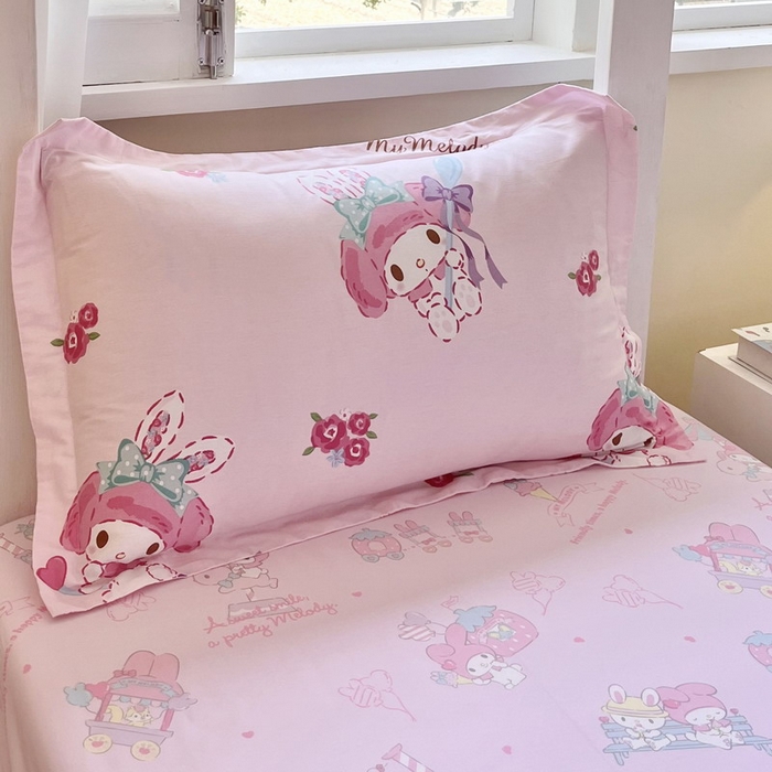 91家纺网 家纺一手货源 找家纺 蘭菲家纺 2025新款三丽鸥系列全棉印花三件套、四件套 小美