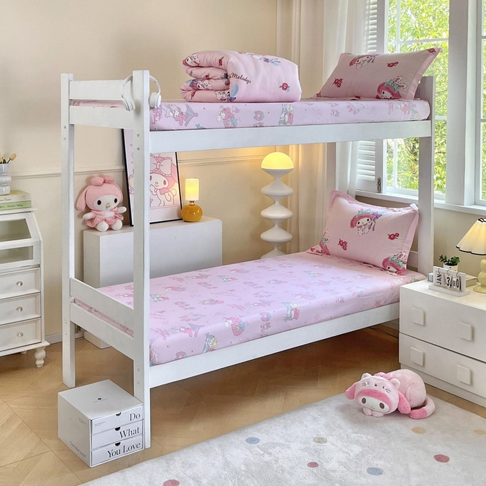 91家纺网 家纺一手货源 找家纺 蘭菲家纺 2025新款三丽鸥系列全棉印花三件套、四件套 小美