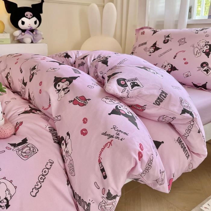 91家纺网 家纺一手货源 找家纺 蘭菲家纺 2025新款三丽鸥系列全棉印花三件套、四件套 小美库