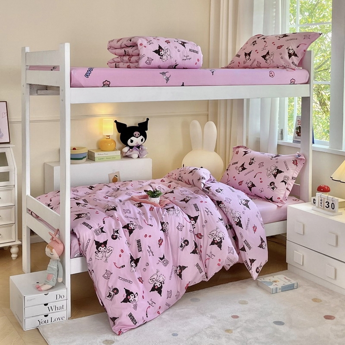 91家纺网 家纺一手货源 找家纺 蘭菲家纺 2025新款三丽鸥系列全棉印花三件套、四件套 小美库