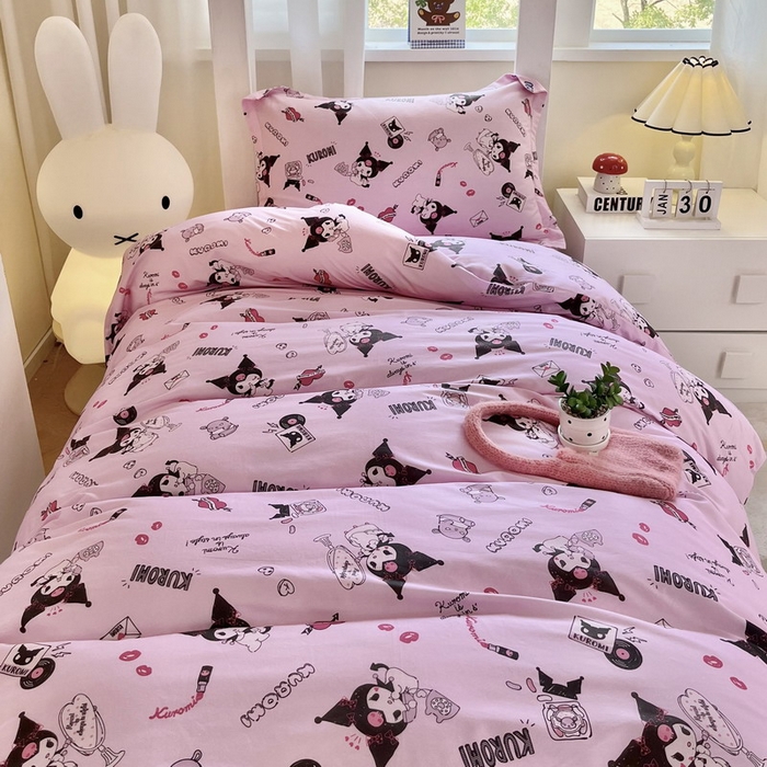 91家纺网 家纺一手货源 找家纺 蘭菲家纺 2025新款三丽鸥系列全棉印花三件套、四件套 小美库