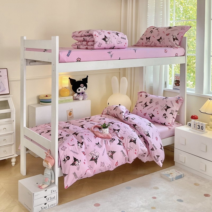 91家纺网 家纺一手货源 找家纺 蘭菲家纺 2025新款三丽鸥系列全棉印花三件套、四件套 小美库