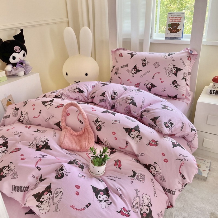 91家纺网 家纺一手货源 找家纺 蘭菲家纺 2025新款三丽鸥系列全棉印花三件套、四件套 小美库